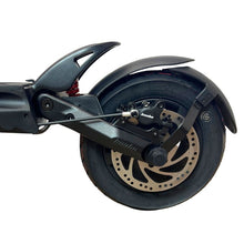 Load image into Gallery viewer, Full side view of rear tire and disc brake on the Mantis 40 MPH electric scooter

