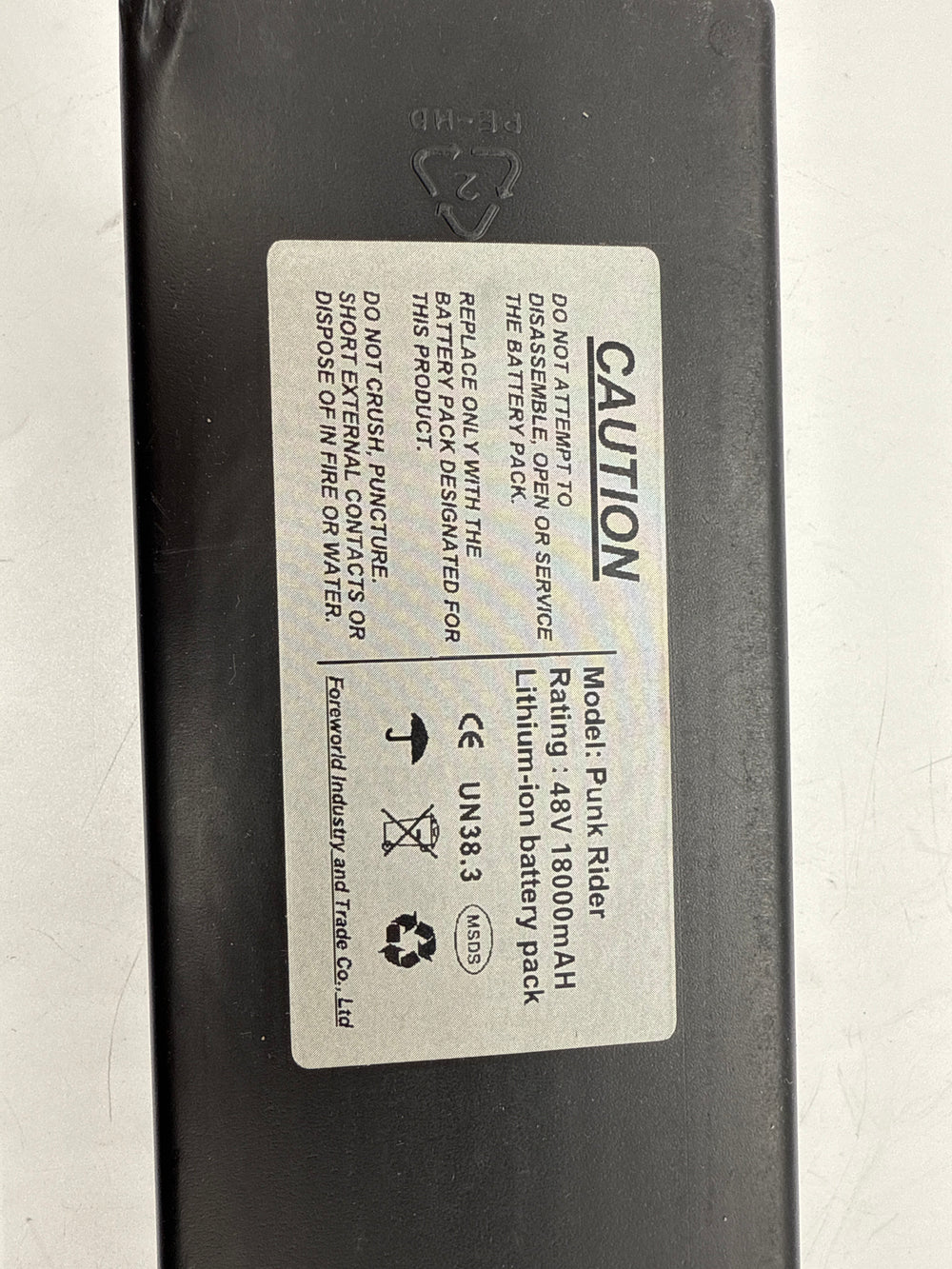 Punk Rider Battery 48V 18Ah